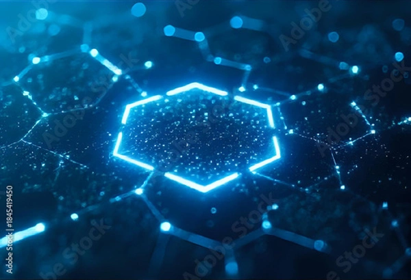 Obraz Smart Tech Hexagon Grid Background