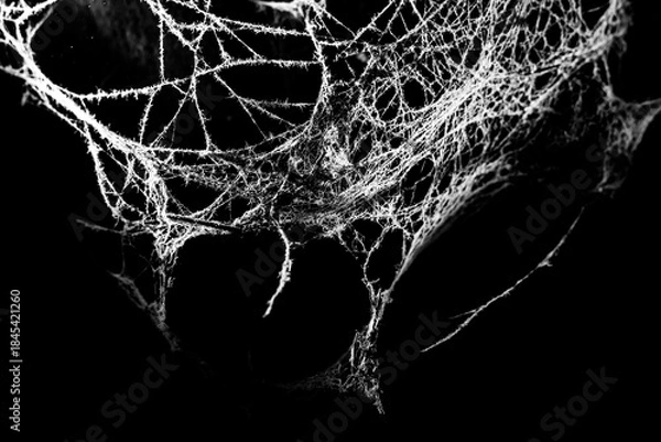 Fototapeta spider web on a dark background