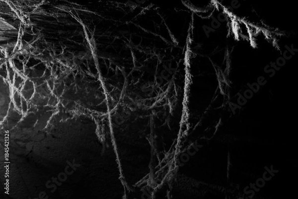 Fototapeta spider web on a dark background