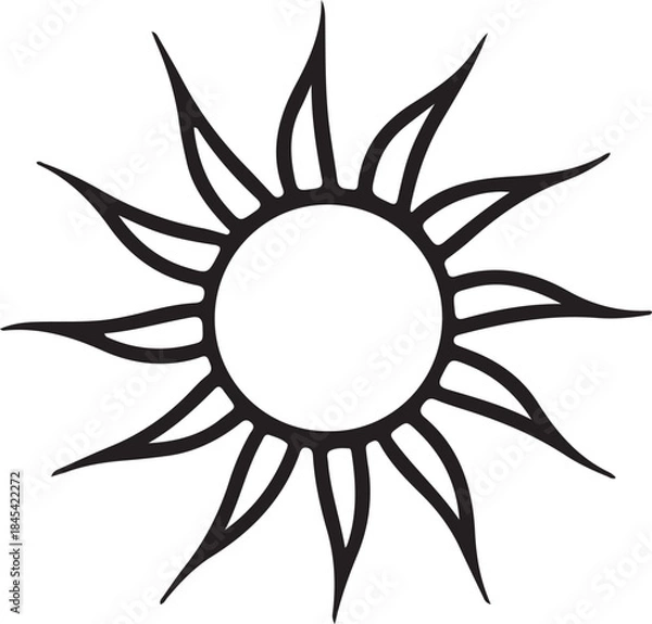 Obraz Sun vector art illustrator icon 