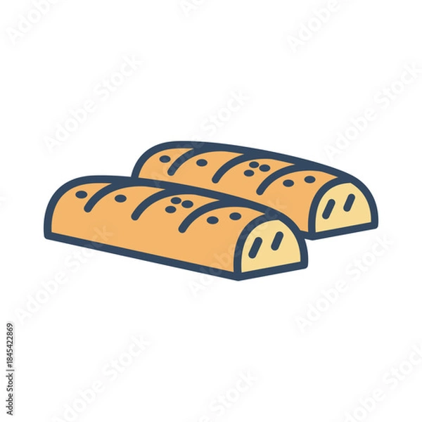 Obraz toast bread cartoon vector illustration element design template