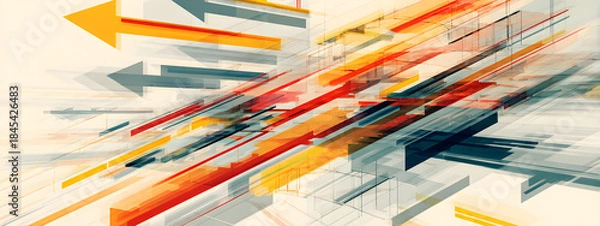 Obraz Abstract Logistics Direction Arrows