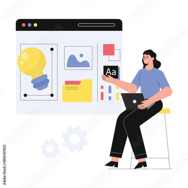 Obraz Branding  Vector Flat Illustration EPS 10 File	