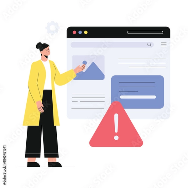 Obraz Development Error  Vector Flat Illustration EPS 10 File	