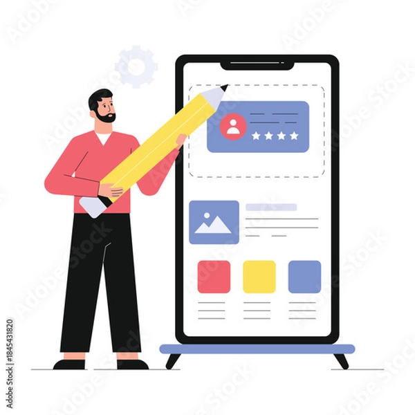 Obraz User Interface  Vector Flat Illustration EPS 10 File	