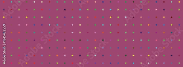 Obraz マゼンタ背景のカラフルなドットパターン ベクターイラスト