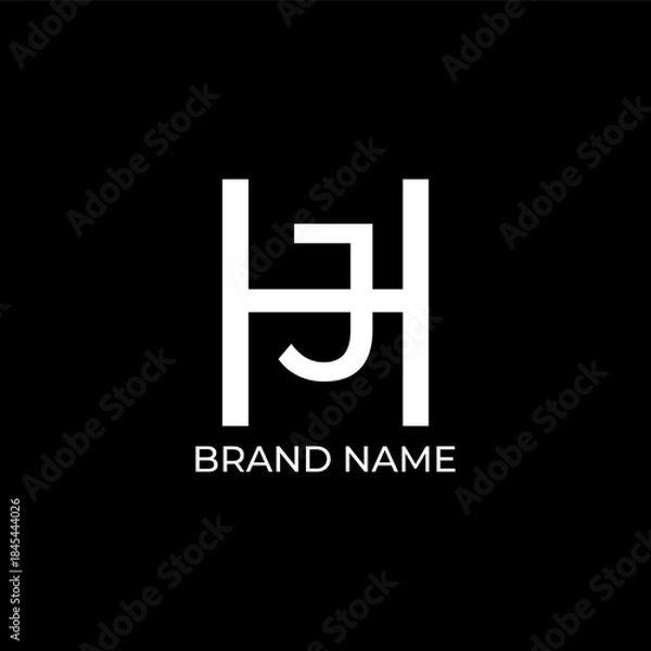 Obraz HJ, JH, initial letter logo design for 