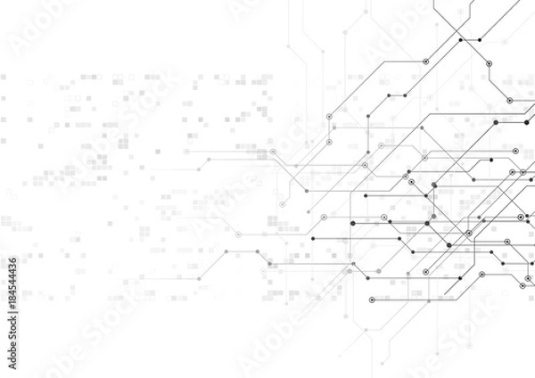 Fototapeta vector white background abstract technology communication data Science