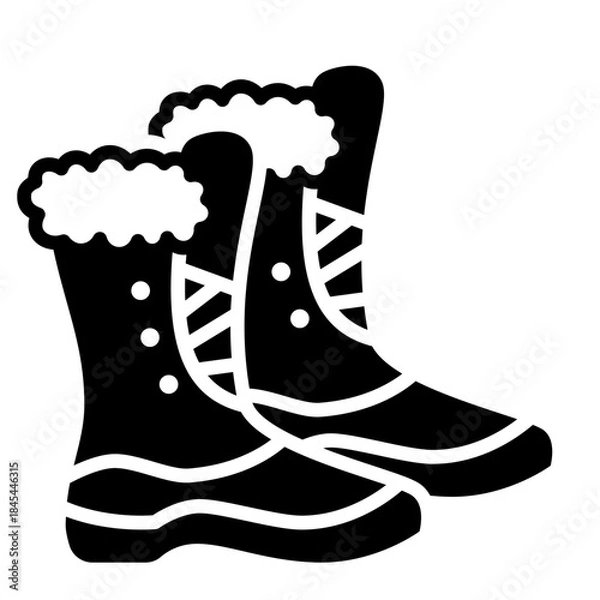 Fototapeta Winter Boot Icon