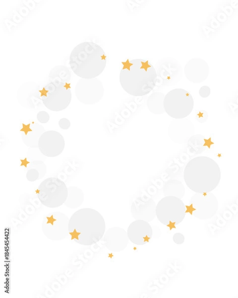 Obraz Circles and stars forming an abstract frame background. Vector illustration