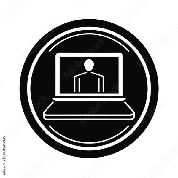 Obraz Minimalist Online Class Learning Icon