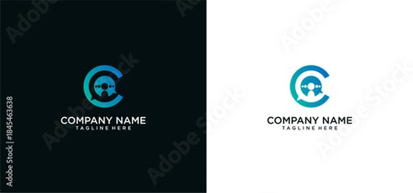 Obraz C Letter Initial Logo Design, Vector Template