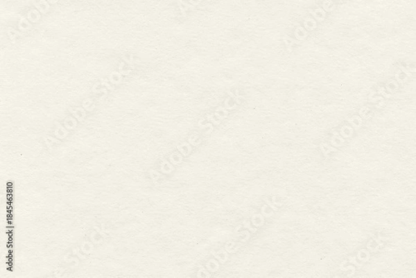 Fototapeta Rough textured white paper for background. Empty surface design element for presentation, card, or wallpaper. Natural real fiber backdrop
