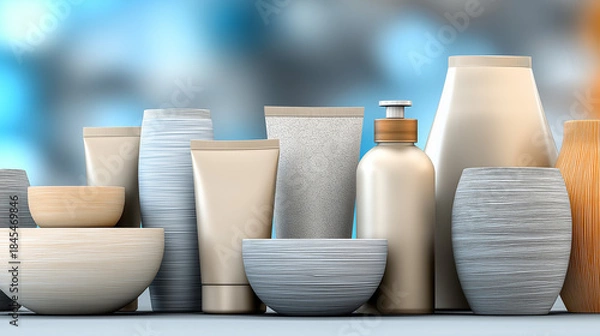 Obraz Assorted cosmetic containers and jars