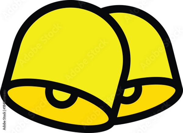 Obraz Two yellow christmas bells ringing