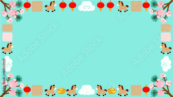 Fototapeta Background of the Year of the Horse Poster