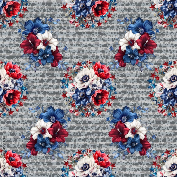 Obraz Rose, star pattern and background 