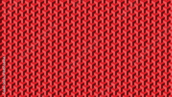 Obraz Seamless Isometric Geometric Cube Pattern Vector Background. Abstract seamless vector pattern featuring a classic 3D isometric cube design.