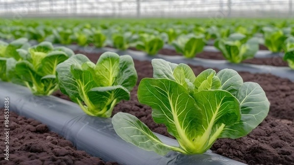 Obraz Lettuce Farm Greenhouse