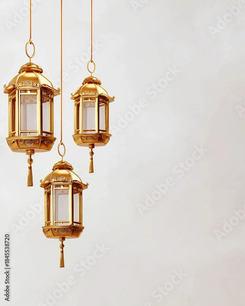 Obraz Elegant Gold Lanterns Ramadan Mubarak