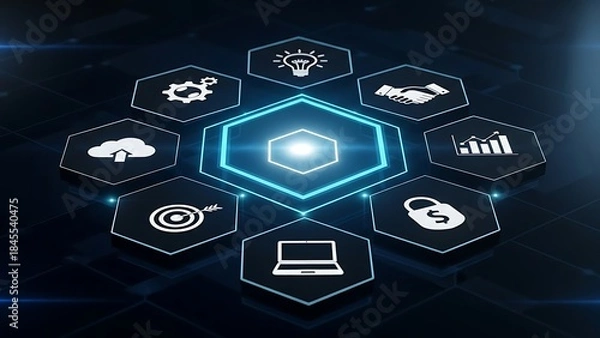 Fototapeta Digital transformation and technology integration concepts