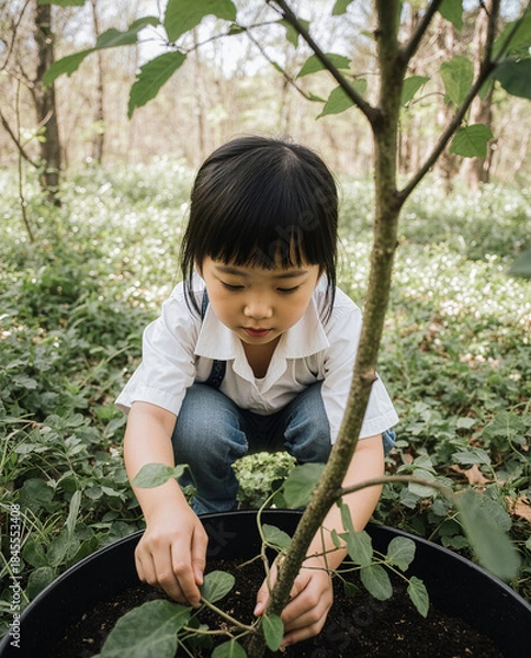 Obraz Arbor Day, Growing Together Through Planting