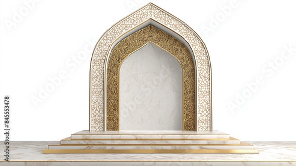 Obraz Minimal Ramadan Islamic Arch Empty Background Design
