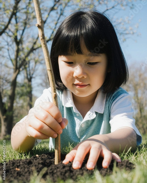 Obraz Arbor Day, Growing Together Through Planting