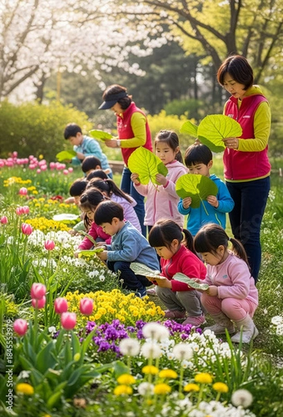 Obraz Joyful Spring Outdoor Activities Together