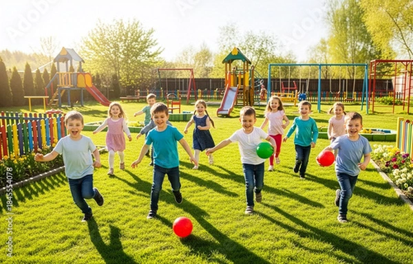 Obraz Joyful Spring Outdoor Activities Together