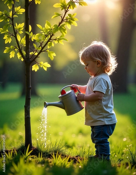 Obraz Arbor Day, Growing Together Through Planting