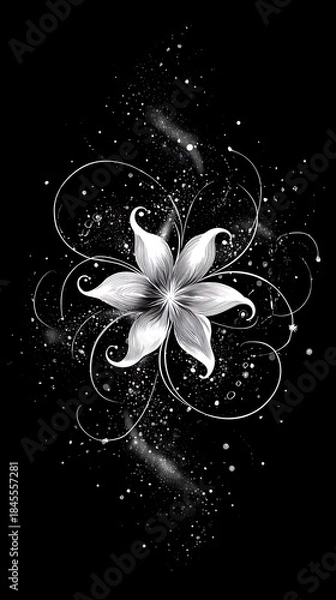 Fototapeta abstract floral background with place for text