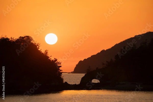 Obraz 山口県下松市笠戸島のはなぐり岩