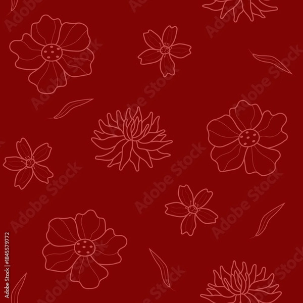 Obraz Chinese New Year Seamless Pattern Design