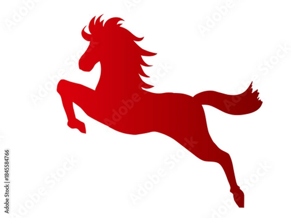 Obraz  馬, 年賀状, 和風, 和柄, 新年, 動物, クリスマス, うま, ベクター, イラスト