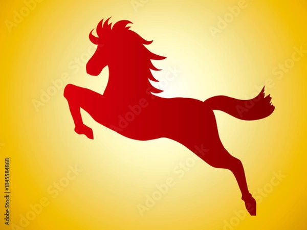 Obraz  馬, 年賀状, 和風, 和柄, 新年, 動物, クリスマス, うま, ベクター, イラスト