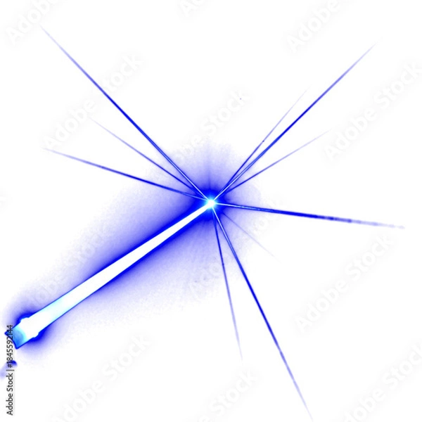 Obraz Abstract blue light lines pattern concept illustration vector design