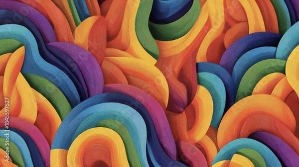 Obraz Vibrant Rainbow Abstract Pattern Background Texture Art
