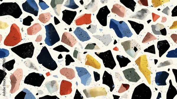 Obraz Vibrant Terrazzo Pattern - Modern Design Background
