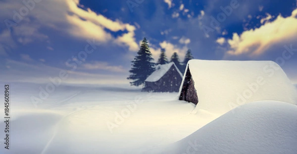 Obraz snow covered mountains