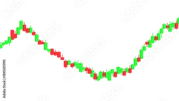 Obraz candlestick chart 3D rendering