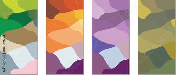 Obraz set of abstract vector backgrounds