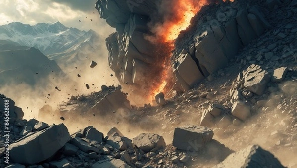 Fototapeta Mountain explosion