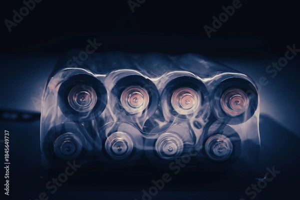 Fototapeta Eight batteries per pack