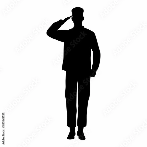 Obraz Veterans Day Silhouette. Flat Image