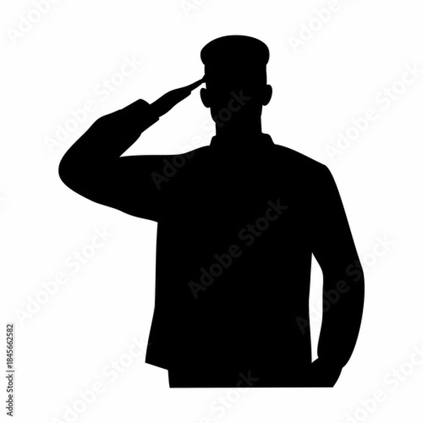Obraz Veterans Day Silhouette. Flat Image