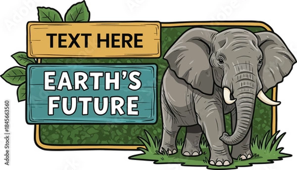 Obraz Elephant for Earth's Future .