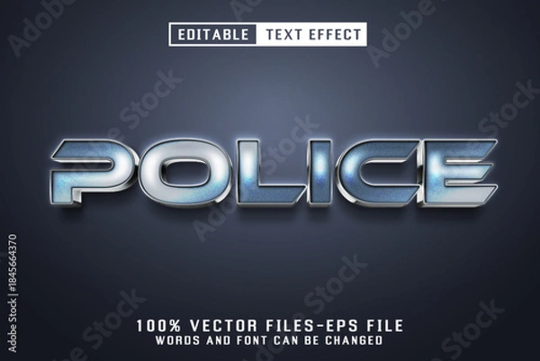 Obraz Police Metalic Text - Editable Text Effect
