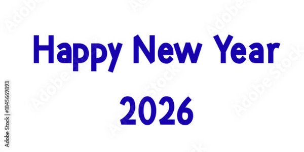 Fototapeta Happy New Year 2026 clean minimal text