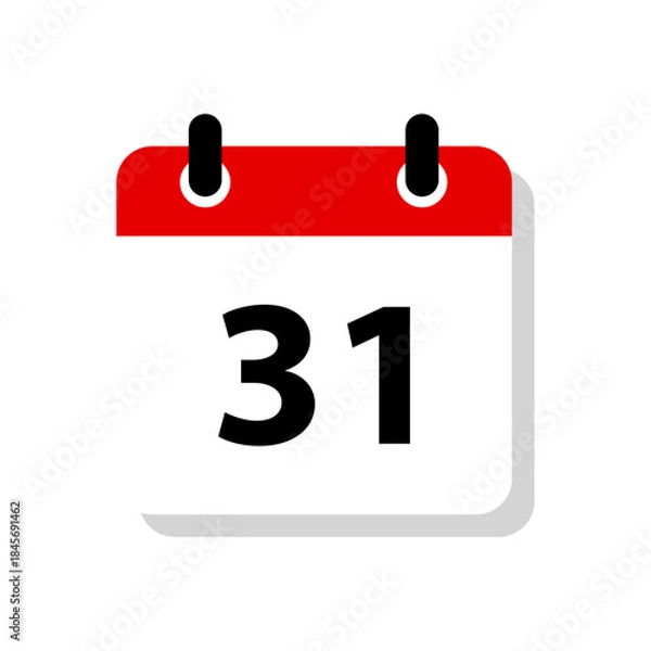 Obraz December 31 calendar icon